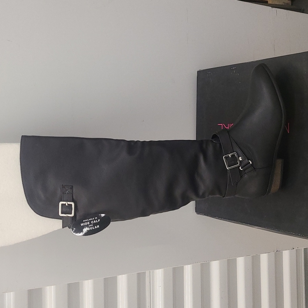 (Wide Calf) Material Girl Black low heel Boots